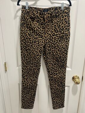 J. Crew Leopard Print High-Rise Skinny Jeans